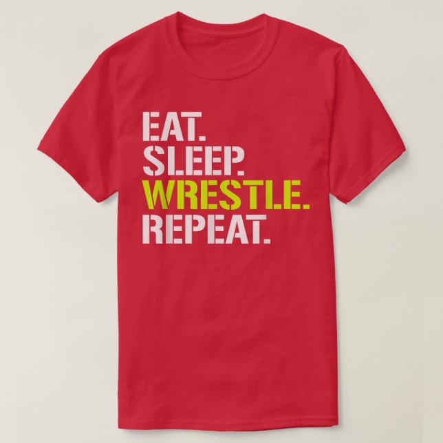 Ät vilolägeUpprepa CoolWrestling T Shirt (Design framsida)