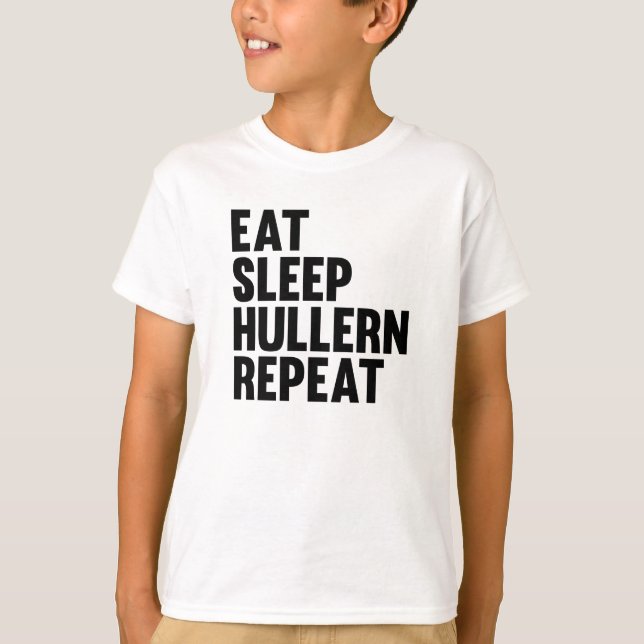 Ät vilt och mullerska upprepa idrotten med Hula Ri T Shirt (Framsida)