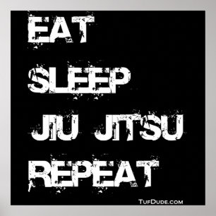 Äta affischen för sömnJiu Jitsu repetition Poster