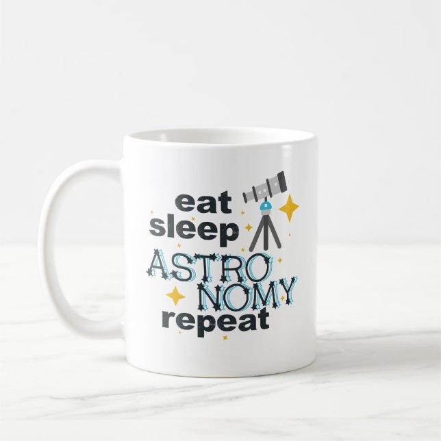 Äta astronomen för muggen för kaffe för kaffemugg (Vänster)
