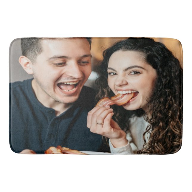 Äta bacon Foto Anpassa Personalisera Badrumsmatta (Framsidan)