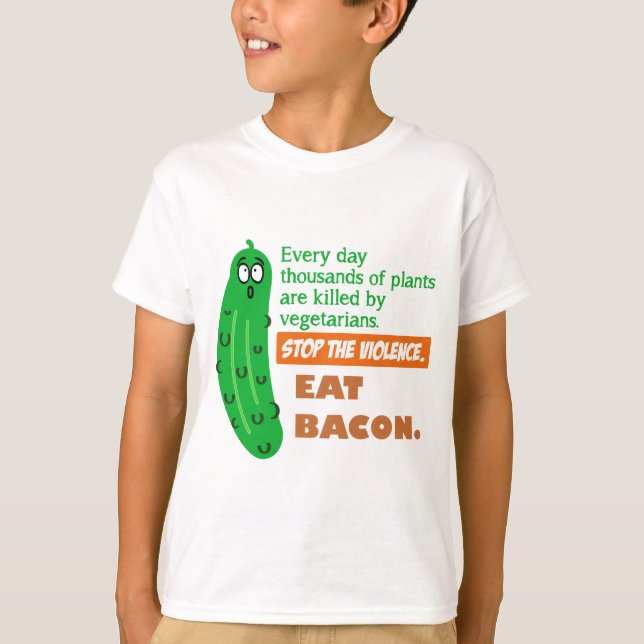 Äta bacon t-shirt (Framsida)