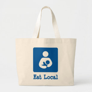 Äta Breastfeeding för lokal/sjukvårdsymbolen Jumbo Tygkasse