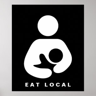 Äta den lokal-/breastfeeding-/sjukvårdsymbolen poster