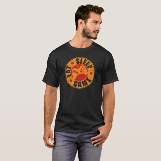 Äta den modiga tshirten för sömn - idealgåvan för tröja (Hel framsida)