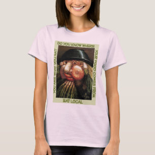 Äta den organiska utslagsplatsen för lokalen t shirt