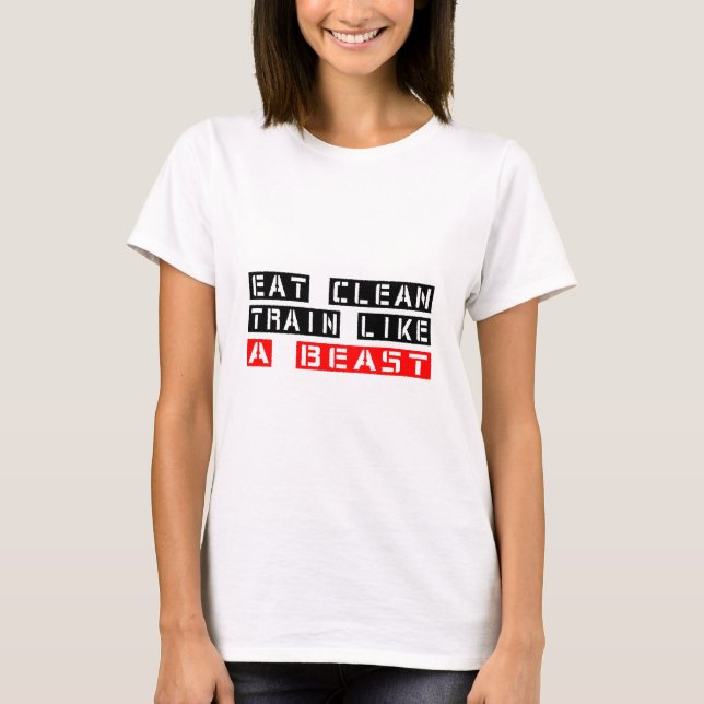 Äta den rena tågnågot liknande en beast tee shirt (Framsida)