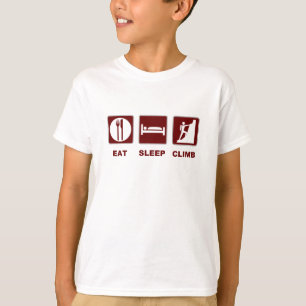 Äta designen för den sömnklättringT-tröja och T-shirt