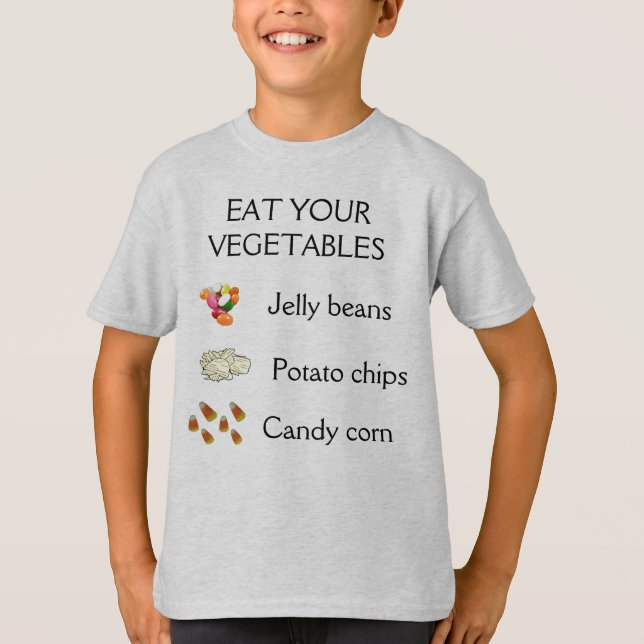 Äta dina grönsaker t shirt (Framsida)