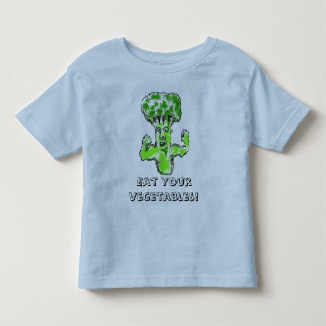Äta dina grönsaker! toppen broccolit-skjorta tee (Framsida)