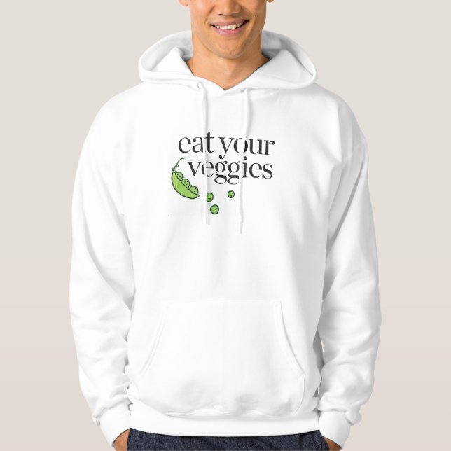 Äta dina Veggies Hoodie (Framsida)