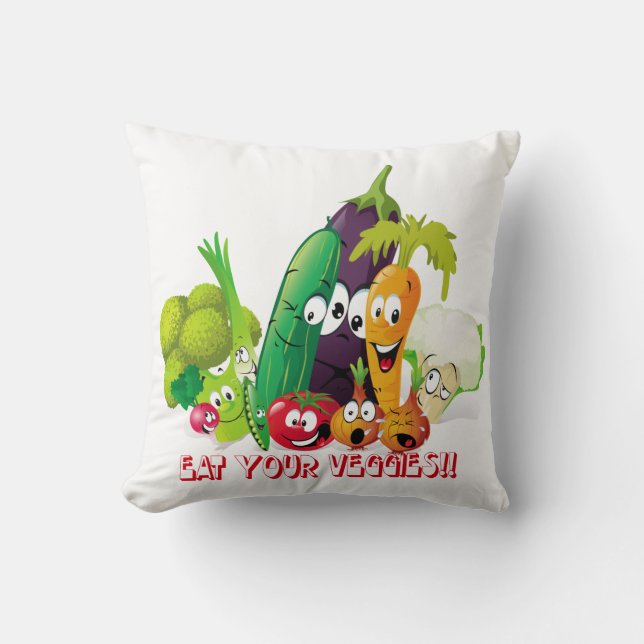 Äta dina veggies som amerikanen MoJo kudder Kudde (Framsida)