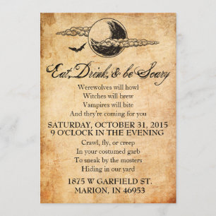 Äta, dricka och var den läskiga Halloween inbjudan