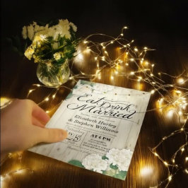 ÄTA Drink & BE Married Bröllopsbuketter Wood Ljus Inbjudningar