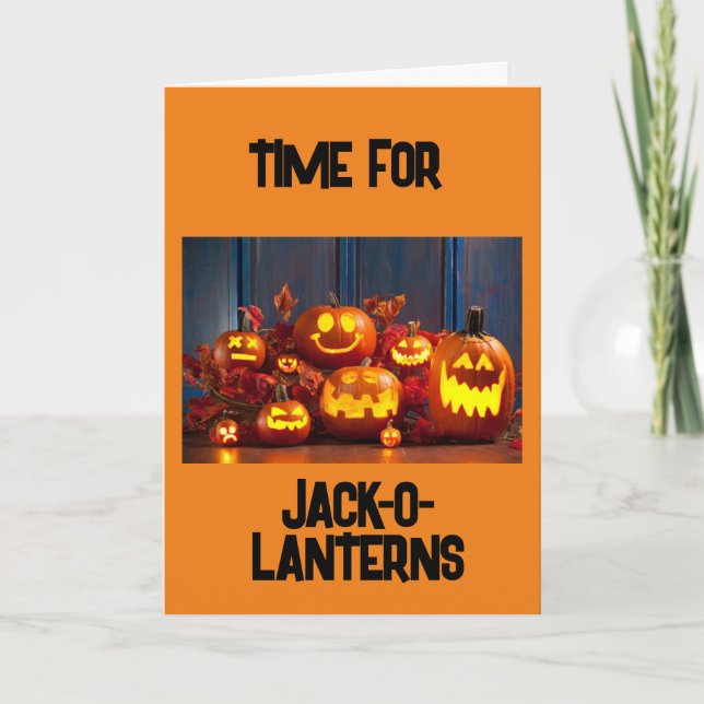 ÄTA DRINK OCH VARA "SKÄRA" I HALLOWETEN KORT (Framsida)