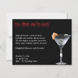 Äta drinken och var den läskiga halloween inbjudningar
