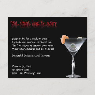 Äta drinken och var den läskiga halloween inbjudningar