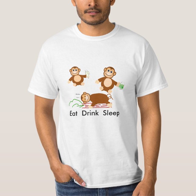Äta drinksömn tee shirt (Framsida)