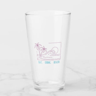ÄTA. DRYCK. BEACH. Tumbler Glaskopp