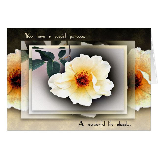 Äta efterrätten hälsningskort (Framsidan Horizontal)