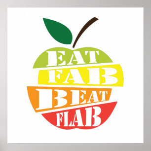 Äta fab, design för taktflabcitationstecken poster