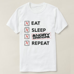 Äta för ilsken den minnes- T skjortan Granpa fö Tee Shirt