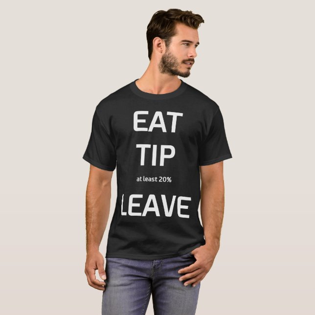 Äta för lämnaserveren för spets åtminstone 20% tee shirt (Hel framsida)