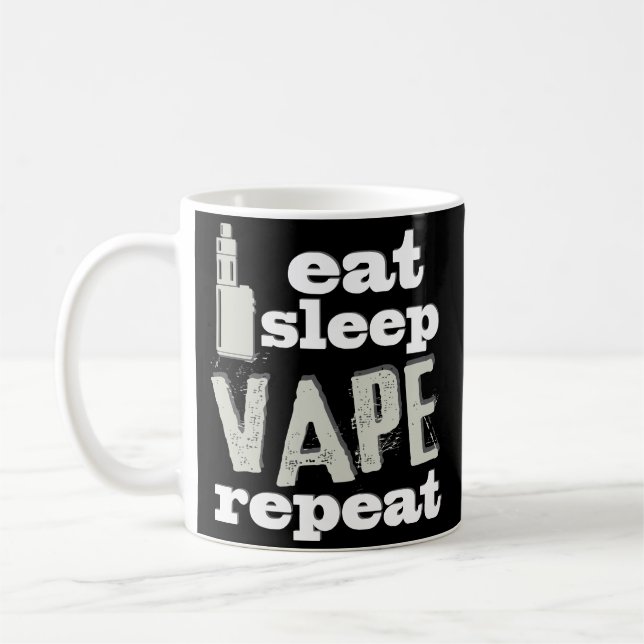 Äta för Vaper för sömnVape repetition den roliga Kaffemugg (Vänster)
