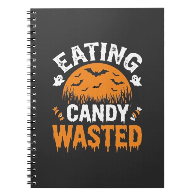 Äta Godis Slösar Halloween Design_1 Anteckningsbok (Framsidan)
