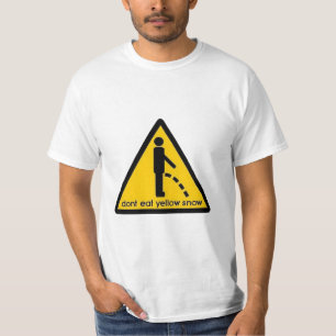 "ÄTA INTE GUL SNÖ," SOM DEN ROLIGA SNOWBOARDEN TEE
