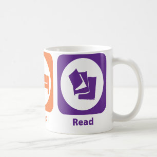 Äta läst sömn kaffemugg