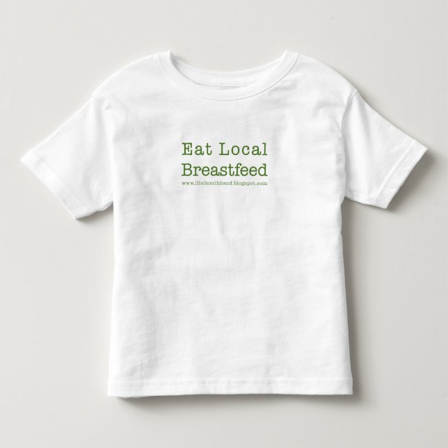 Äta lokalsmåbarn t-shirt (Framsida)