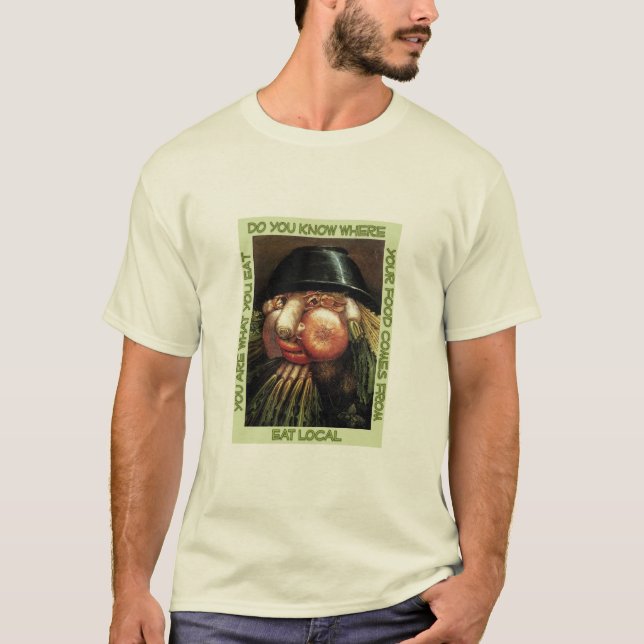 Äta lokalutslagsplatsen t-shirt (Framsida)