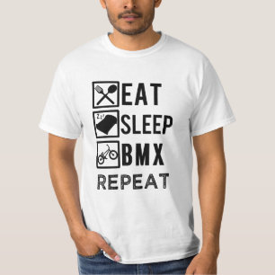 Äta manar för repetition för sömn BMX roliga c Tee Shirt