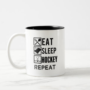 Äta manar för sömnhockeyrepetition den roliga Två-Tonad mugg