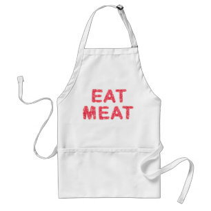 Äta meaty text för kött förkläde