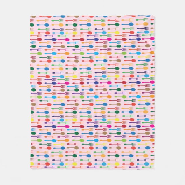 Äta middag struktur fleecefilt (Framsidan)