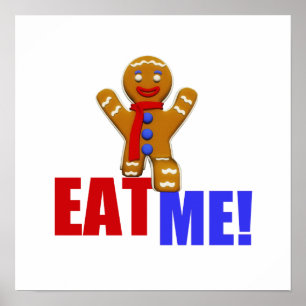 ÄTA MIG! Pepparkaksgubbe - Ursprungligt Färg Poster