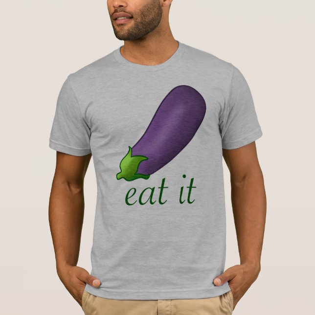 Äta min aubergine t-shirt (Framsida)