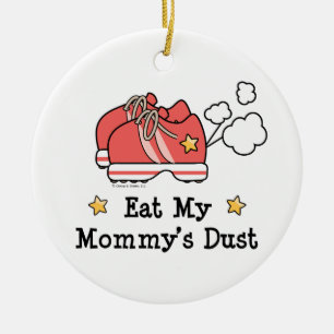 Äta min mommys dammar av prydnaden julgransprydnad keramik