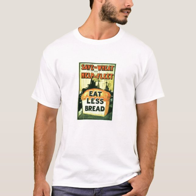 Äta mindre bröd tee shirt (Framsida)