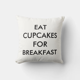 Äta Muffinsar för frukost Pillow Kudde