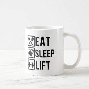Äta muggen för idrottshallen för sömnhiss den kaffemugg