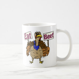 Äta nötkött - talande Turkiet Kaffemugg
