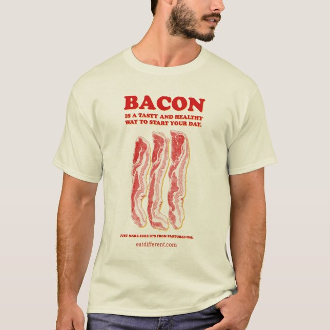 Äta olikt: Äta bacon Tee (Framsida)