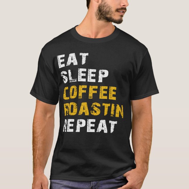 äta omgång av rostning av kaffe t shirt (Framsida)