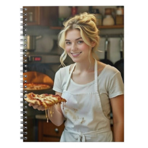 Äta Pizza Foto Anpassa Anteckningsbok