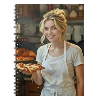 Äta Pizza Foto Anpassa Anteckningsbok