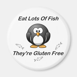 Äta raddor fiskar, dem är fri Gluten Magnet