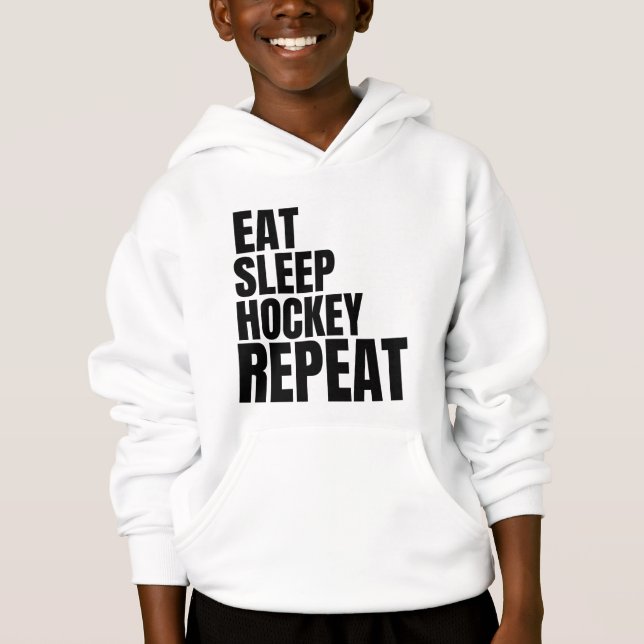 äta repetition av sömnhockey t shirt (Framsida)
